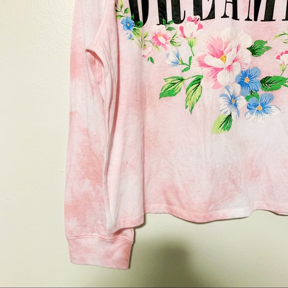 DREAMER Floral Tie Dye Long Sleeve Graphic Tee XL - Picture 4 of 12